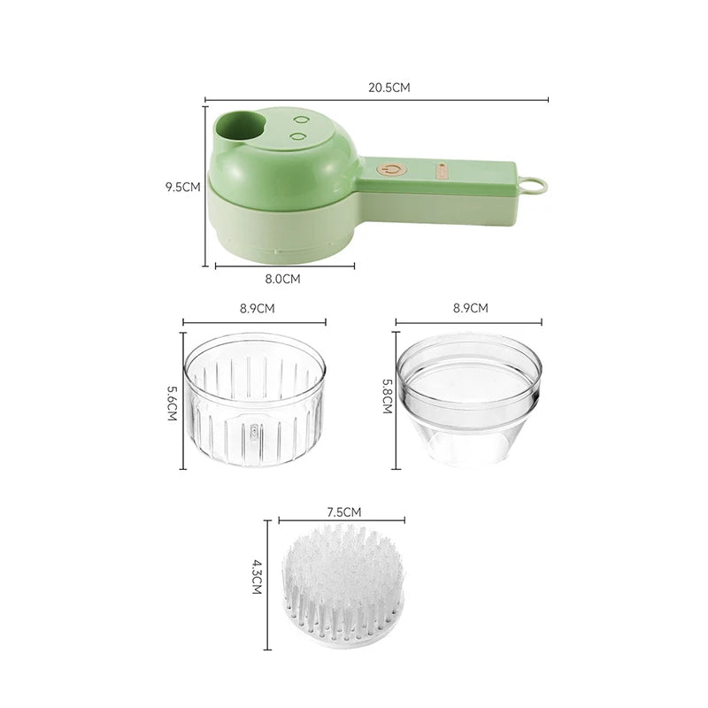 4In1 Electric Vegetable Cutter Set