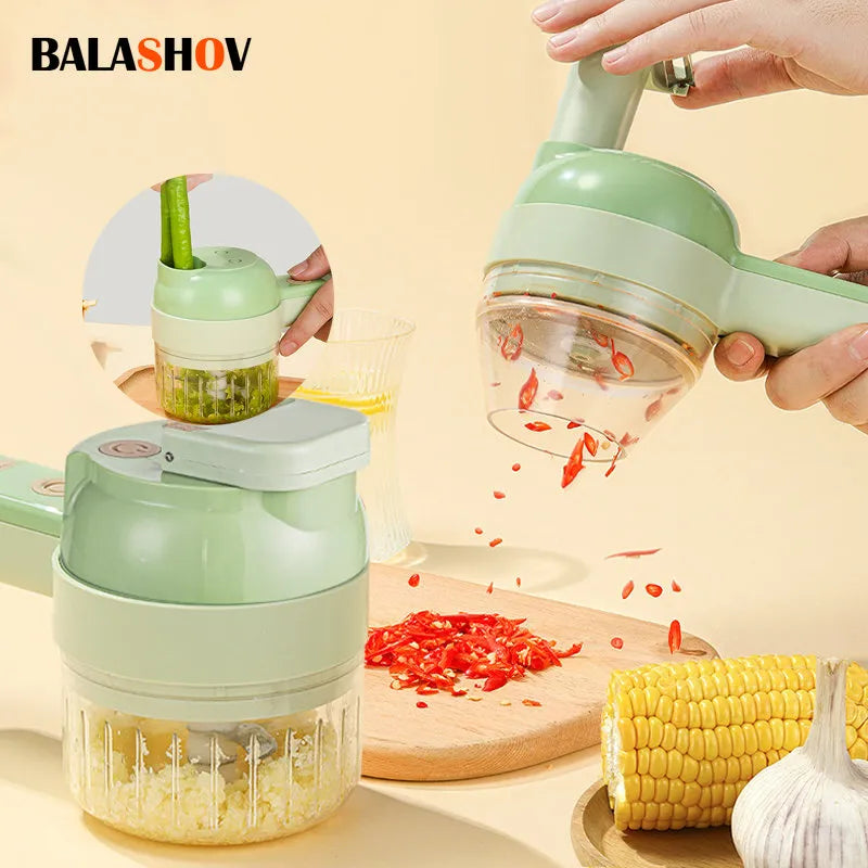 4In1 Electric Vegetable Cutter Set