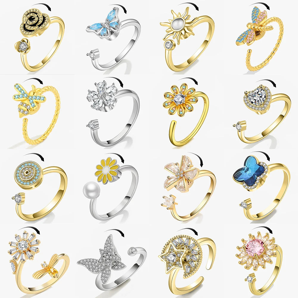 Fidget Spinner Ring Anxiety for Women